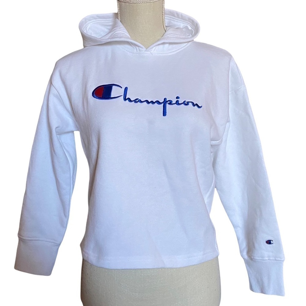 Champion white pullover hoodie size M